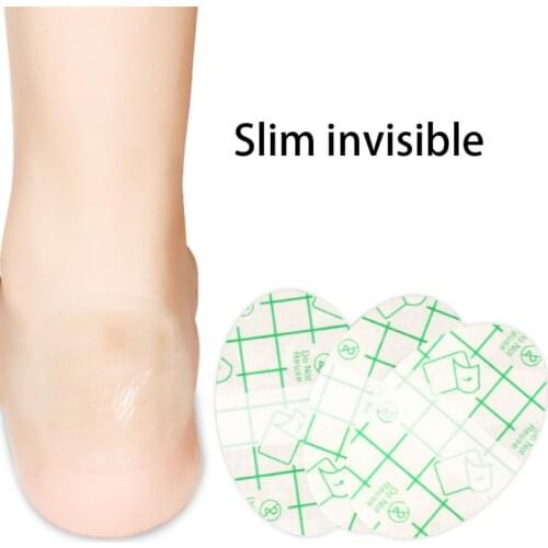 10 Sheets Adhesive Gel Blister Plaster Waterproof Invisible Clear Heel Stickers Cushioned Shoes Pads Anti-Slip Foot Care Tool