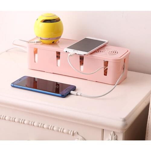 Cable Storage Box Power Strip Wire Case Dust-proof Charger Socket Organizer Network Line Storage Case Home Cable Wire Organizer