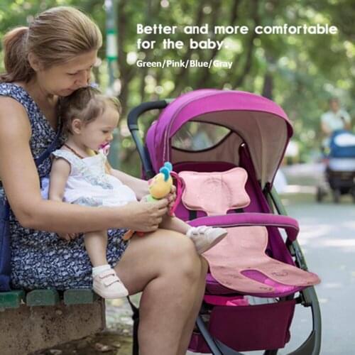Cartoon Print Baby Stroller Mat 3D Mesh Breathable Ice Silk Cushion Summer Comfortable Chair Sleeping Mat with Hook