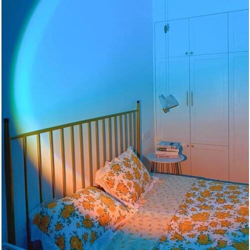 Sunny Beach Sunrise Lamp Projection Breaking Dawn Light Spotlight Romantic Atmosphere Lamp Household Bedroom Decorative Nightlig