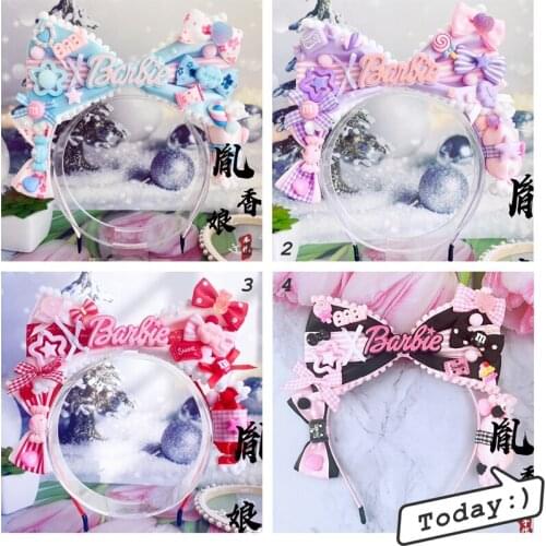 Japanese Original Handwork Lolita Sweet Hair Hoop Bowknot Candy KC Headdress Sweetheart Doll Hair Accessories Student Girls New