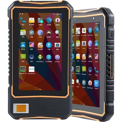 Rugged outdoor waterproof Android multi smart card reader tablet advanced biometric and rfid solutions with 10000mAh battery