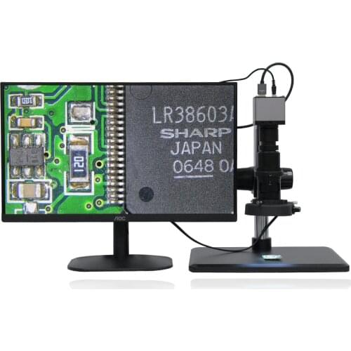 2020 New Full HD 1080P 60FPS Industrial Electronic Digital Video Microscope Full Focus HDMI 10-300X Magnifier for Welding Repair