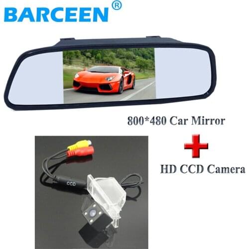 Shockproof car backup reserve camera glass lens material with 5" car mirror for NISSAN QASHQA/ X-TRAIL for Peugeot 307 Hatchback