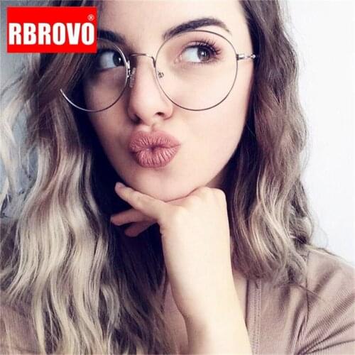 RBROVO 2021 Round Glasses Frame Women Oversized Glasses Frame Clear Glasses Women Oculos Eyeglasses Frame Women Gafas De Marca