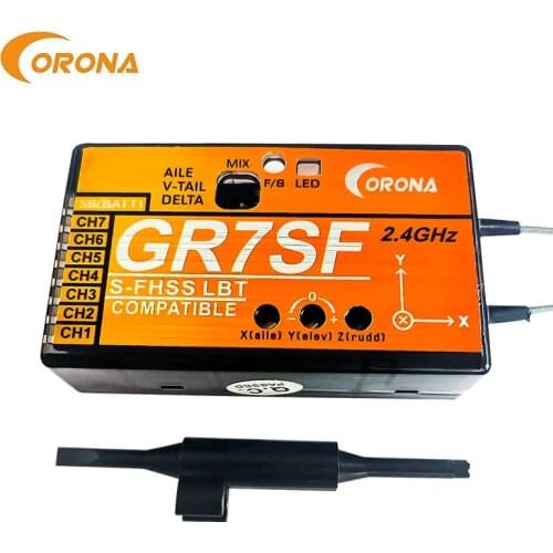 CORONA GR7SF 2.4GHz S-FHSS receiver Compatible with FUTABA S-FHSS such as T6J T8J T10T T14SG