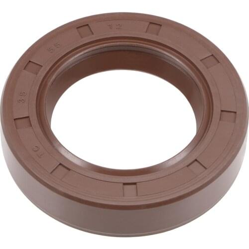 Uxcell Oil Seal 35mm Inner Dia 55mm OD 12mm Thick Fluorine Rubber Double Lip Seals