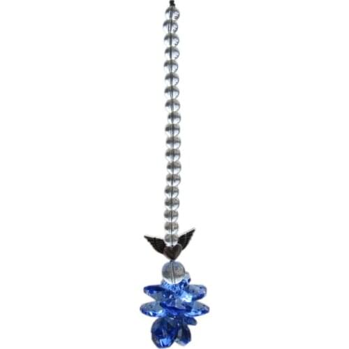 Blue Feng shui crystal blob&14mm octagon beads healing crystals suncatcher wedding decoration,crystal chandelier parts M01895