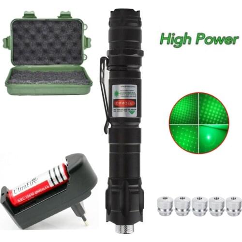 High-power green laser outdoor hunting laser sight 5mw adjustable focus super far radiation 8000m burning laser laser pointer