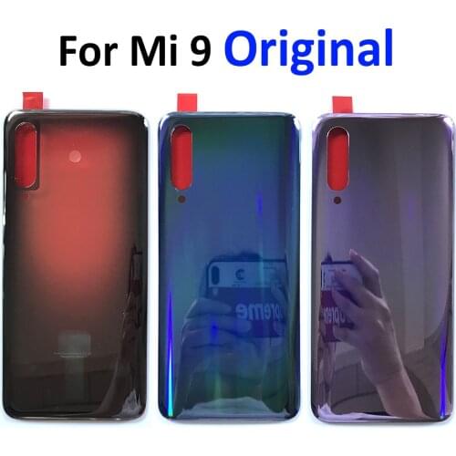Back Glass Rear Cover For Xiaomi Mi 9 Mi9 Battery Door Housing Battery Back Cover Adhesive Sticker With LOGO