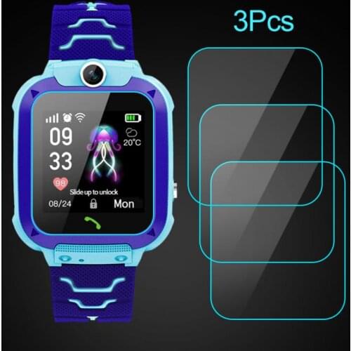 3 Pcs 2.5D Tempered Glass Screen Protector For Q12 Smart Watch Full Cover Protective Film Anti-Scratch Smart Watch Accessories