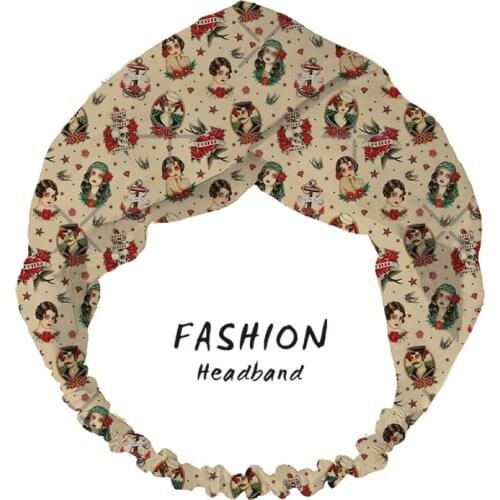 2020 Old School Hair Accessories Bandanas HairBands Women Headband Hair band Women Girls Headwear Headdress Hoop Scrunchies