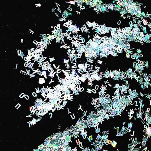 5 Packs English Alphabet Letters Sequins Resin Silicone Mold Fillings Glitter LX9E