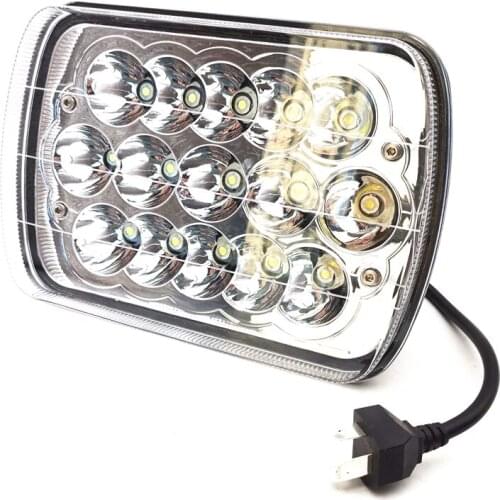 7"X6"15LED HID Bulb Light H4 Crystal Clear Sealed High/Low Beam Headlight