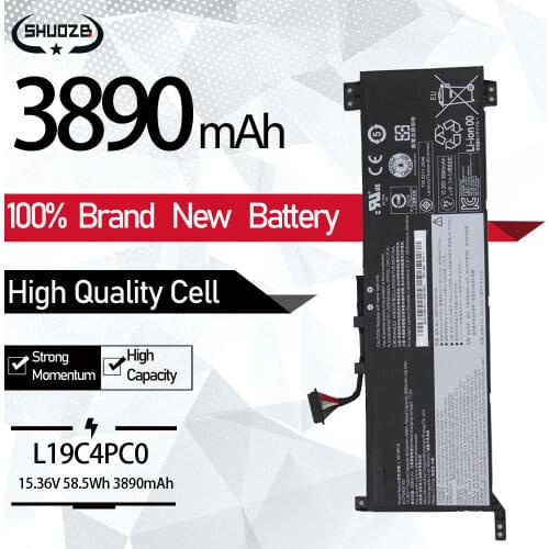 L19M4PC0 Laptop Battery For Lenovo Legion L19C4PC0 L19L4PC0 L19SPC0 5 15I 5 15IMH05H Y7000 R7000 2020 15.36V 58.5W 3890mAh New