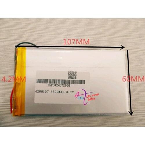 Best battery brand 3.7 V lithium polymer batteries, 4060105, 4260107, 3500 mah applicable tablet rechargeable batt
