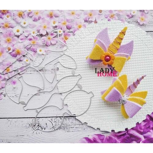 Unicorn Bow Tie Craft Metal Cutting Dies Mold Punch Stencil for DIY Scrapbooking Paper Album Photos Cards Making New Dies Cut