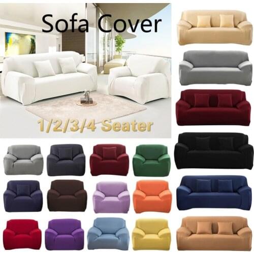 Elastic White Sofa Cover Stretch Tight Wrap All-inclusive Sofa Covers for Living Room Couch Cover Chair Sofa Cover Pillow Case