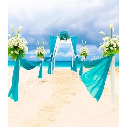Sea beach wedding background photography vinyl fotografia marriage photo backdrop for photo Studio props photophone CM-6951