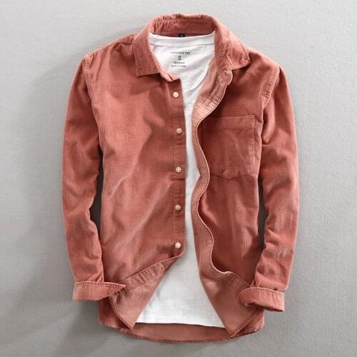 HKTY Mens Corduroy Shirts