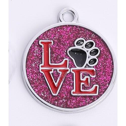Dog Name Tag Personalized Engraved Custom Puppy Identification Tag Love Pet Pendant Cute Cat Nameplate Anti-lost Dog Accessories