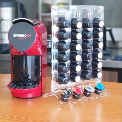 Zicco Capsule Coffee Stand, 56 Capsule Capacity, Acrylic, 20 X28 cm