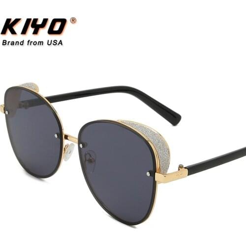 KIYO Brand 2020 New Women Men Oval Polarized Sunglasses Metal Fashion Sun Glasses High Quality UV400 Driving Eyewear 8963