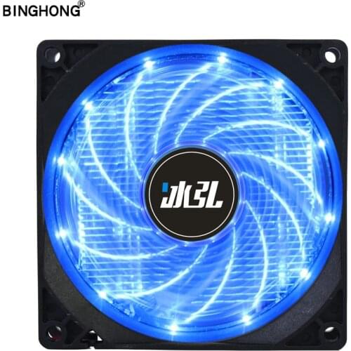 BING HONG 90mm 3 Pin RGB Fan 90*90*25 Computer Case Fan Silent 9CM CPU Cooling Fan Quiet PC Cooler Fan RGB Fan DC 12V CPU Fan