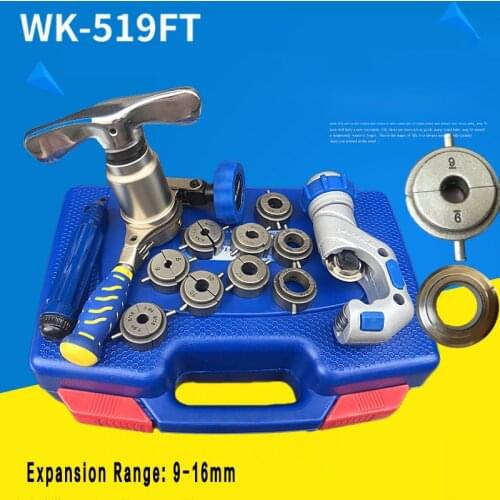 Brass Pipe Expander WK-519FT-L One-piece Eccentric Copper Pipe Flaring Tool Kit Refrigeration Tools