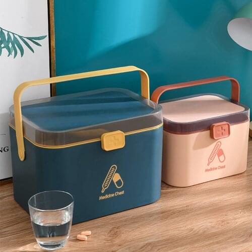 Multi-layer Medicine Box Home Care Portable First-aid Storage Case Multifunctional Large Household Sundries Clothes Storage Box