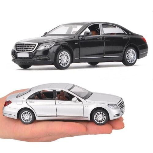 New Arrival 1/32 S600 Diecast Luxury Metal Car Models High Simulation Vehicle Toy with Light Music 6 Doors Opened Gifts V029