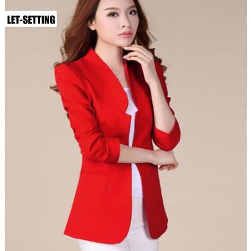 New fashion spring summer Korean thin big yards long section shrug small suit jacket LET-SETTING