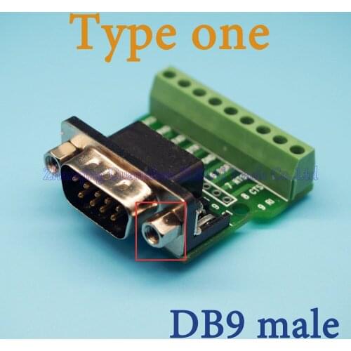 DB9 Serial port male plug turn to wiring Terminal DR9 DB9 male turn to terminal