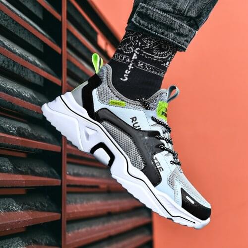 Autumn Hot Outdoor Light Men Sport Shoes Breathable Fitness Running Shoes Trend Lace-up Men Sneakers Non-slip Brand Men Shoes
