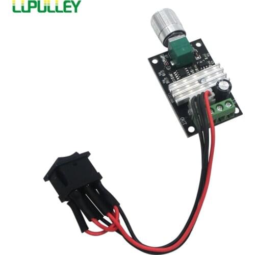 LUPULLEY PWM DC Motor Speed Controller/Regulator with Adjustable Speed Switch DC6-28V Max Current 3A Reversible Rotation Motors