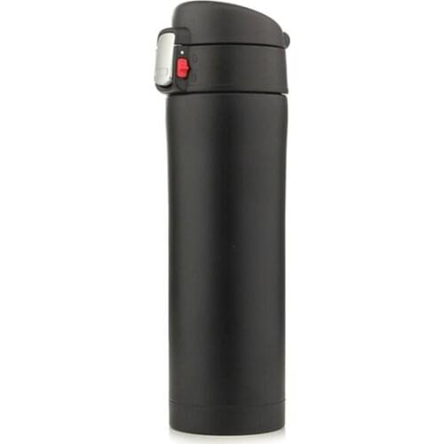 SZS Hot 500ML Travel Mug Tea Coffee Water Vacuum Cup Thermos Bottle Stainless Steel Black Sports bottle Fitness cup