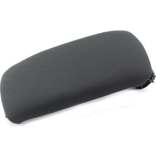Cloth Padding Surface Finish Armrest Center Console Lid Cover with Base Plate for Audi A3 8P 2003-2012 Black