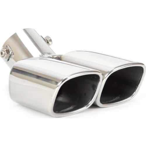 DWCX Universal Twin CURVED Exhaust Tailpipe Tail Pipe Rear Muffler End Trim For Nissan Versa Honda Ford Focus Toyota Prius Kia