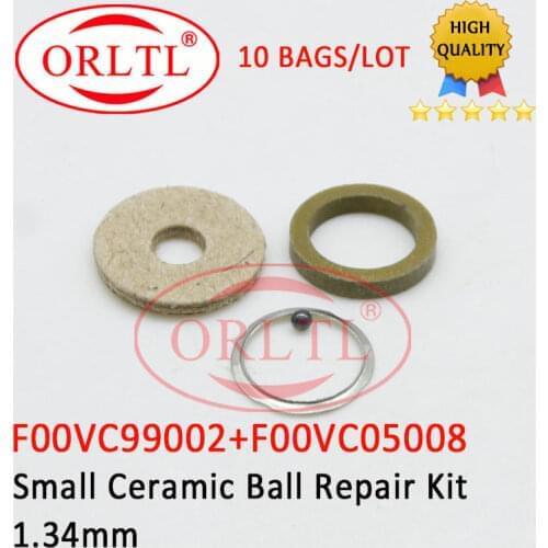 ORLTL F00VC99002 And F00VC05008 Injector Sealing Rings, Steel Ball Diameter 1.34mm F 00V C99 002, F 00V C05 008 For 0445110