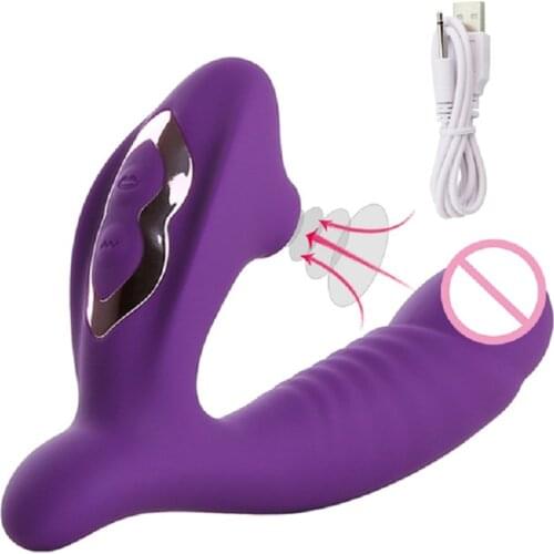 Vagina Sucking Vibrator 10 Speeds Silicone Oral Sex Toys Vibrators Etotic Women USB Female Clit Stimulator Masturbator G Spot