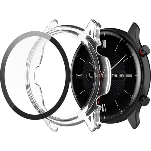 Protective Case for Amazfit GTR 2e/GTR 2 Watch Full Cover Bumper Frame Screen Protector Scratch-resistant Shell Accessories