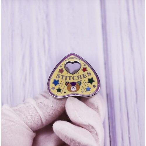 Stitches Villager the Bear Enamel Pin Colorful Stars Brooch Animal Crossing New Horizons Badge gift idea for gamers and AC fans