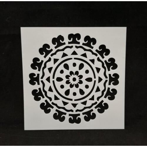 15*15 Flower pad Layering Stencils for Diy scrapbook/photo album Decorative Embossing coloring,painting stencil,home decor