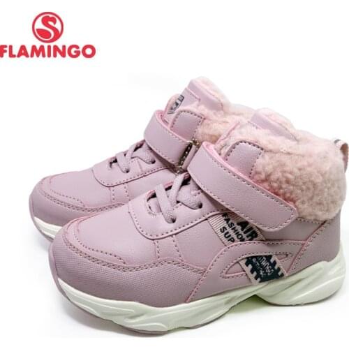 FLAMINGO 2020 Autumn Felt High Quality PINK Kids Boots Size 27-32 Anti-slip Shose for Girl Free Shipping 202B-F13-2005