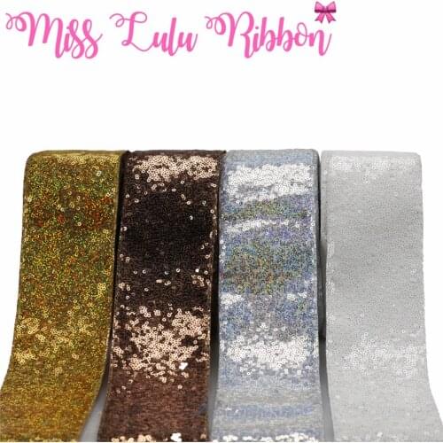 3"75mm Silver Shiny Sequin Cutting Ribbon Gold Glitter DIY Hair Band Gift Bowknows Making 25yards/roll Christmas Party Decor