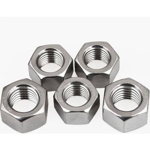 316/304 Stainless Steel Hexagon Nut M8x1 M10 M12 M14 M16 M18 M20 M22 M24 M27*1.5 NPT Fine Tooth Locking Nut