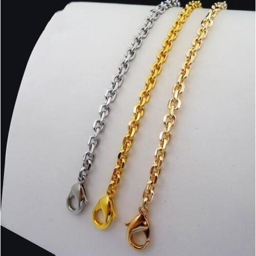5.0mm Slim Bag Chain Metal Copper Chain Clasp Replacement Bag Parts Women Messenger Bag Handle Gold Color High Quality Profile