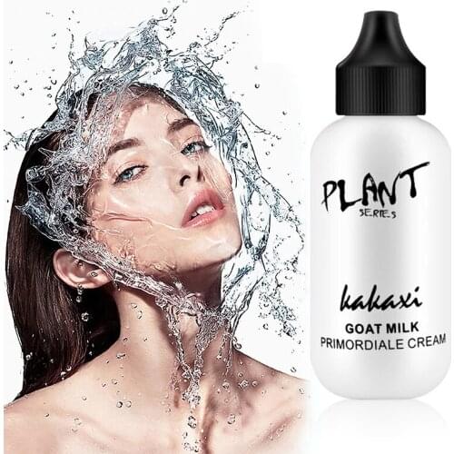 50ml Lazy Face Foundation Cream Goat Milk Face Primer Makeup Cover Dark Circle Acne Waterproof Base Brighten Foundation TSLM1