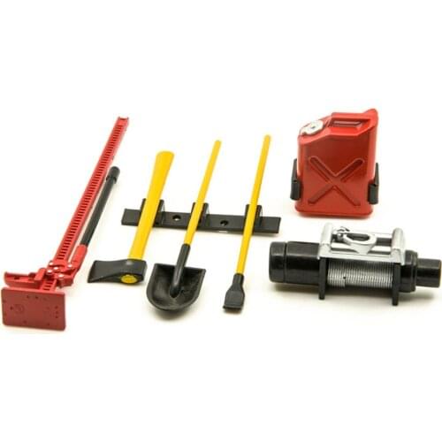 6Pcs 1/10 Scale Plastic Accessory Tools For SCX10 D90 RC Rock Crawler Truck Remote Control Toy Accessories