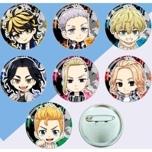 Anime Tokyo Revengers Badges Sano Manjirou Mitsuya Takashi Matsuno Chifuyu Ryuuguuji Ken Cosplay Bedge Button Brooch Pins gift